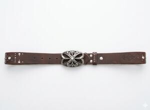 BKE Buckle Genuine Leather Women’s Belt Meadow Women’s Size M Studded Embossed